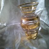 1960s vase with gold stripes