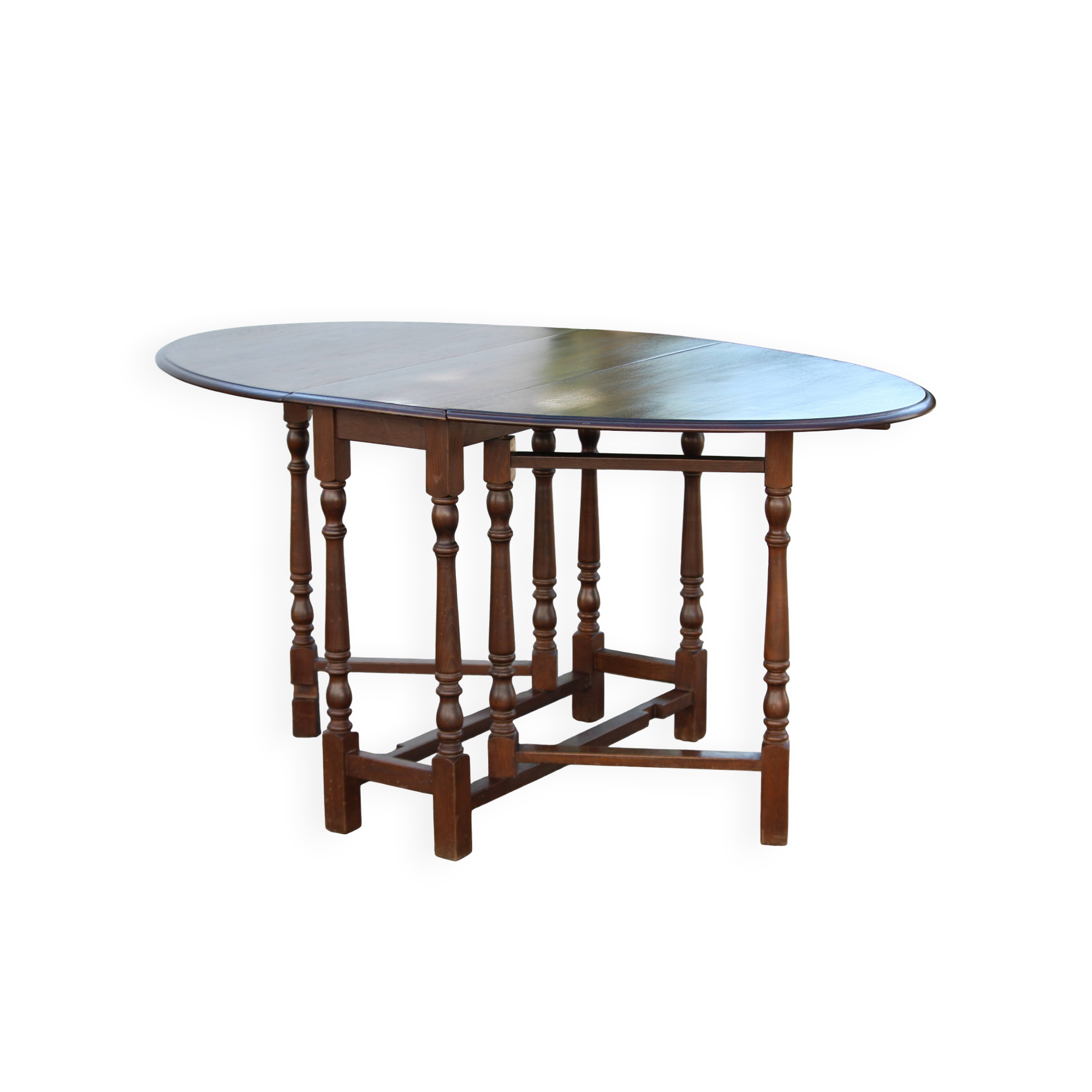 Solid wood folding dining room table