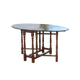 Solid wood folding dining room table