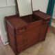 Vintage dressing table/chest - woven rattan - 5 drawers - mirror - 1960s/70s