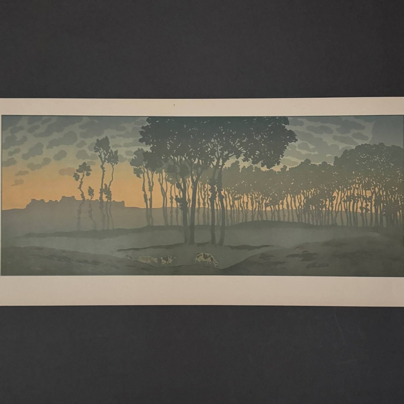 Lithograph by Henri Rivière The Fairyland of Hours - Dawn