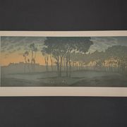 Lithographie par Henri Rivière La Féérie des Heures - L’Aube