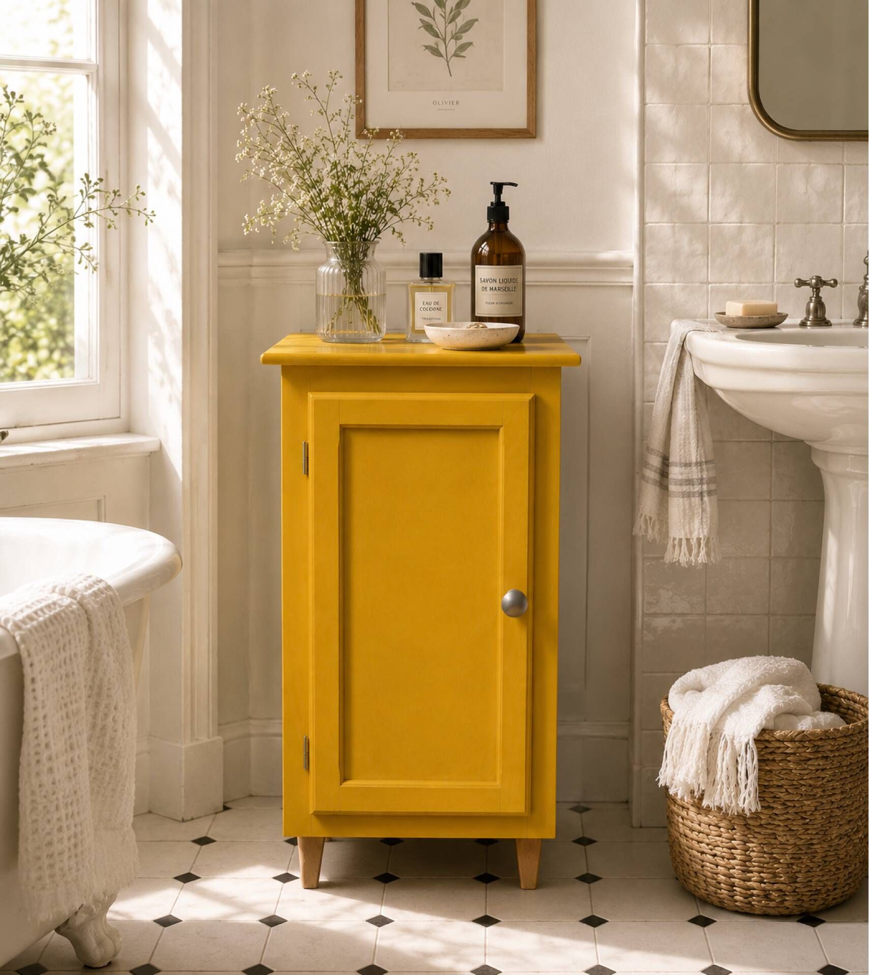 Art Deco ochre yellow Parisian buffet