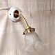 Art Deco wall sconce in porcelain, brass and crystal - early 20th century
