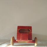 Old wooden toy van car