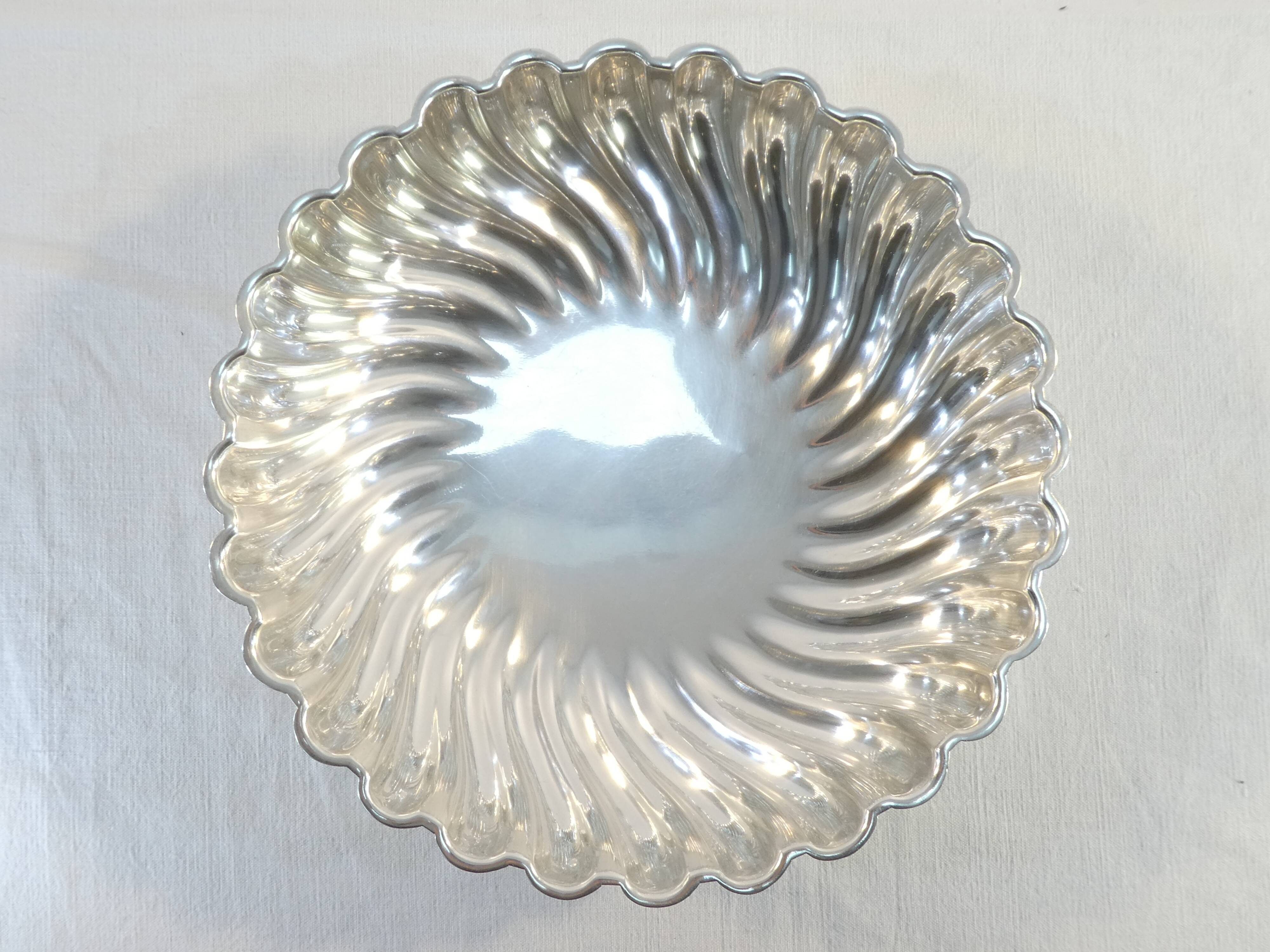 Christofle silver metal saladier dish