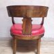 Fauteuil de bureau en noyer massif XIX°