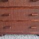 Vintage rattan chest of drawers circa 1960s