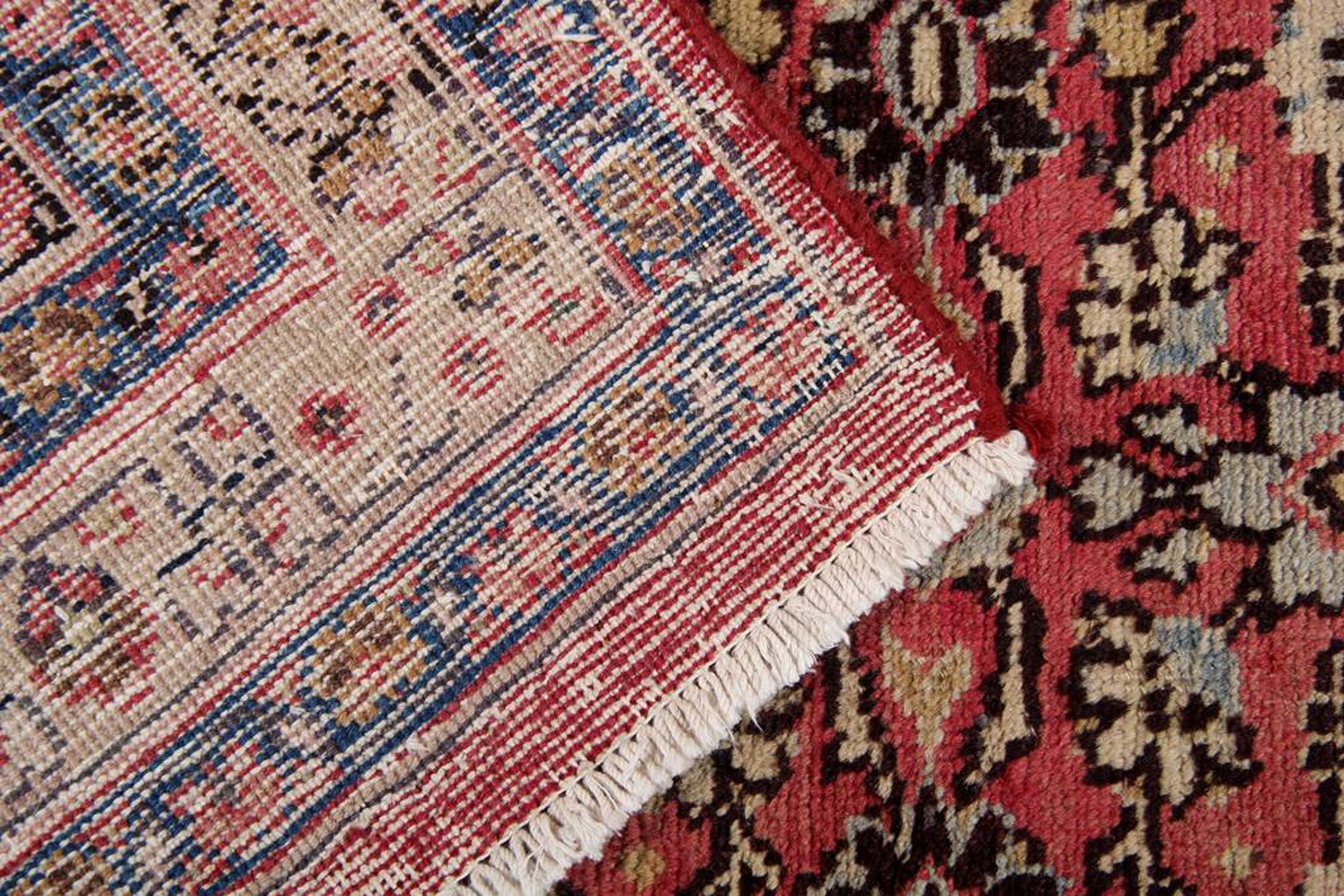 Vintage Hussein Abad Rust Runner, Hand-Knotted Wool Rug 92 x 290 cm