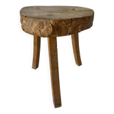 Tabouret de ferme tripode brutaliste