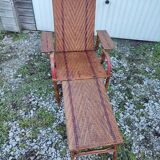 Chaise longue rotin 1900