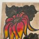 Vintage Vallauris ceramic painting "La Grange"