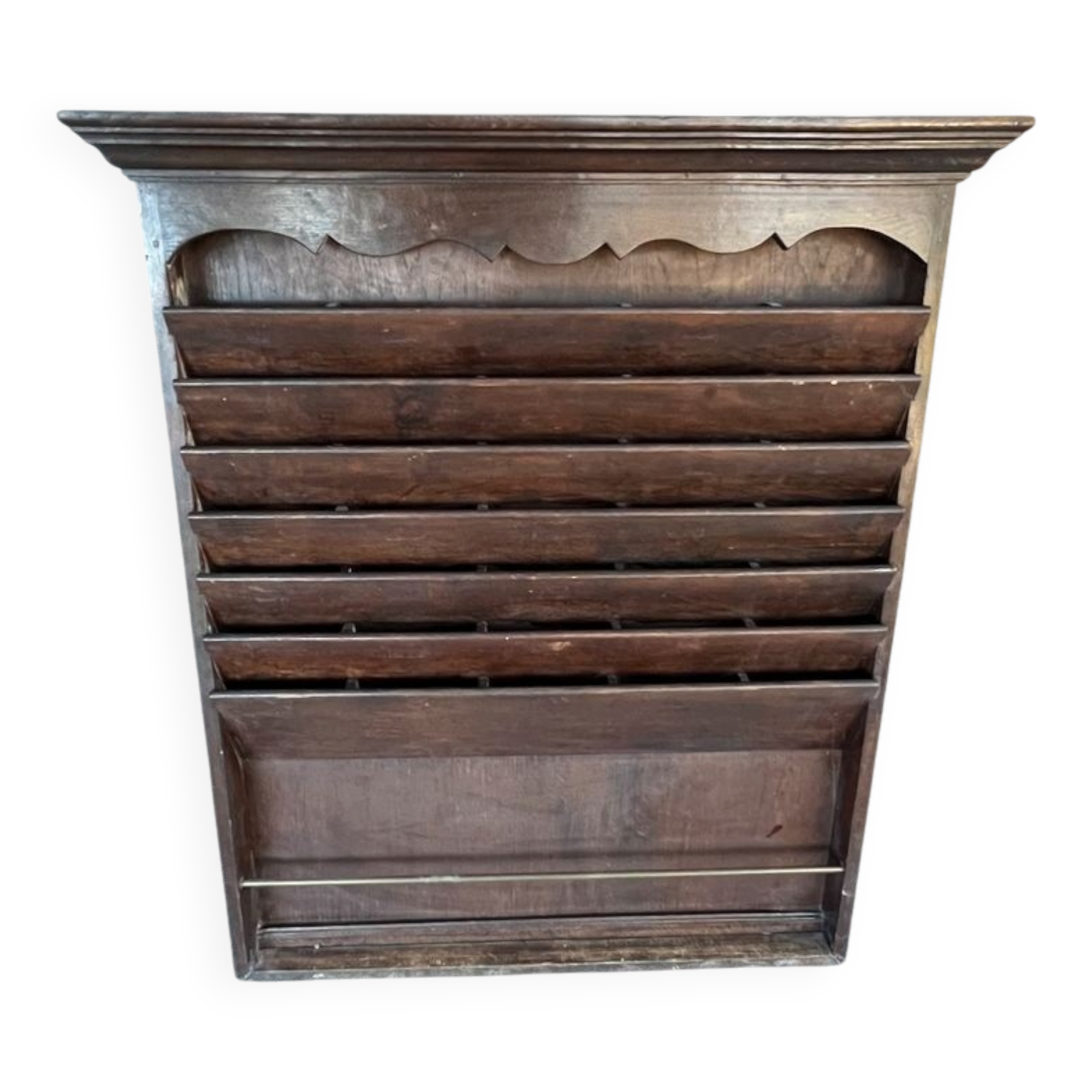 Antique wooden wall shelf