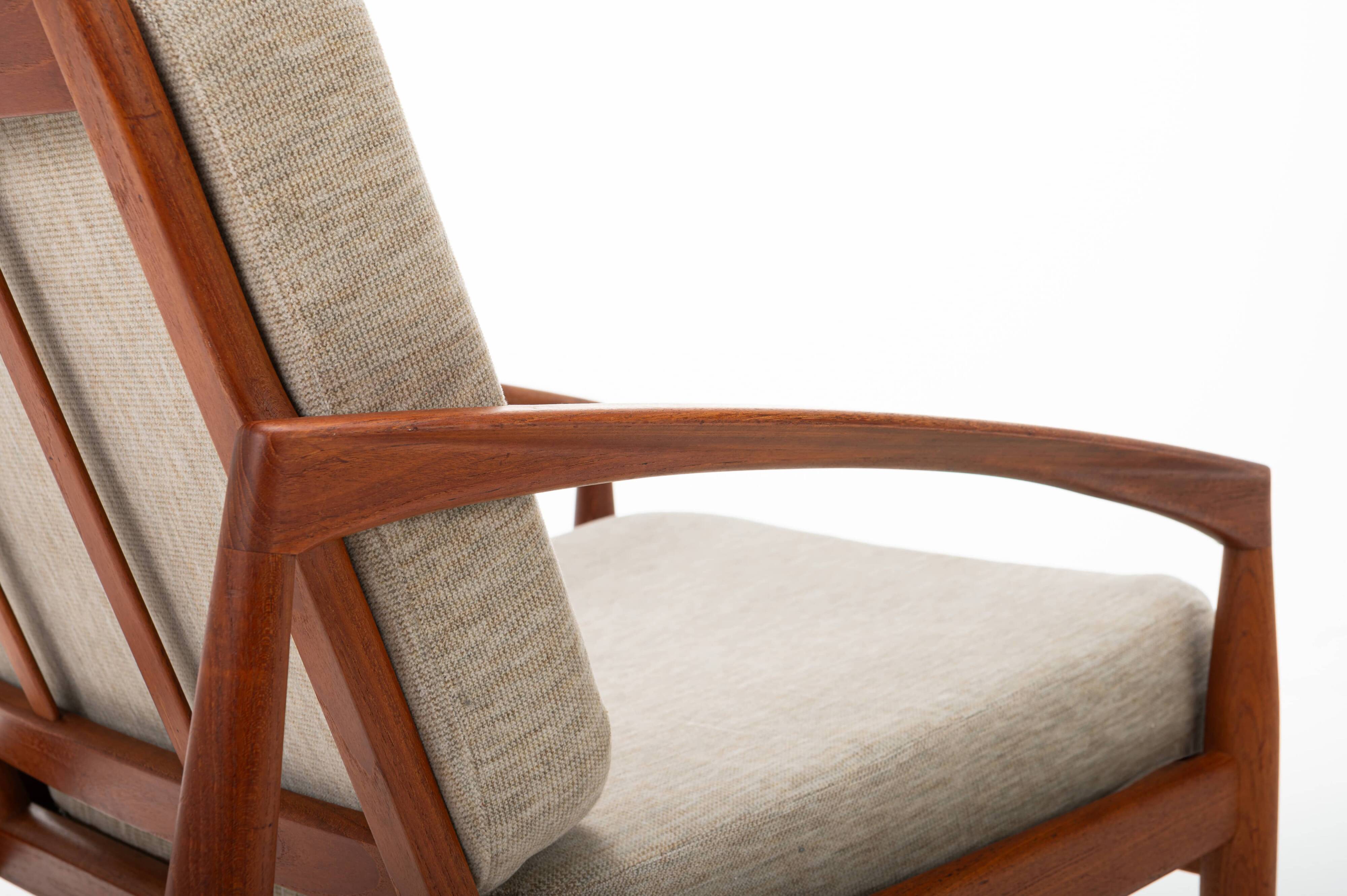 Model 121 Paper knife easy chair by Kai Kristiansen for Magnus Olesen, Denm