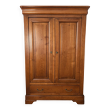 Louis-Philippe style wardrobe / TV unit in solid cherry wood