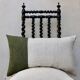 Upcycled cushion "khaki green" - 40x60cm - linen & hemp & canvas