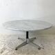 70's aluminum and white marble coffee table