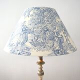 Blue jouy canvas lampshade