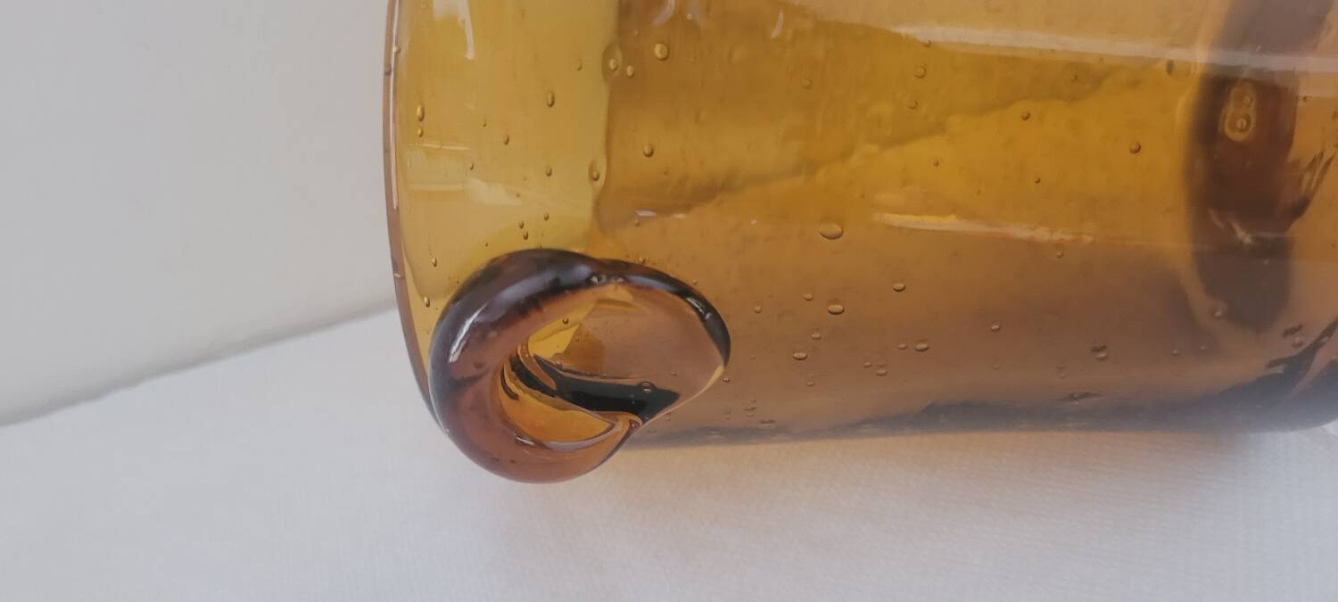 80's mouth blown ice bucket