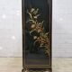 Vintage Chinese cabinet with gold leaf, flowers and peacock/ bohemian