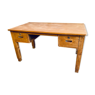 Golden oak desk