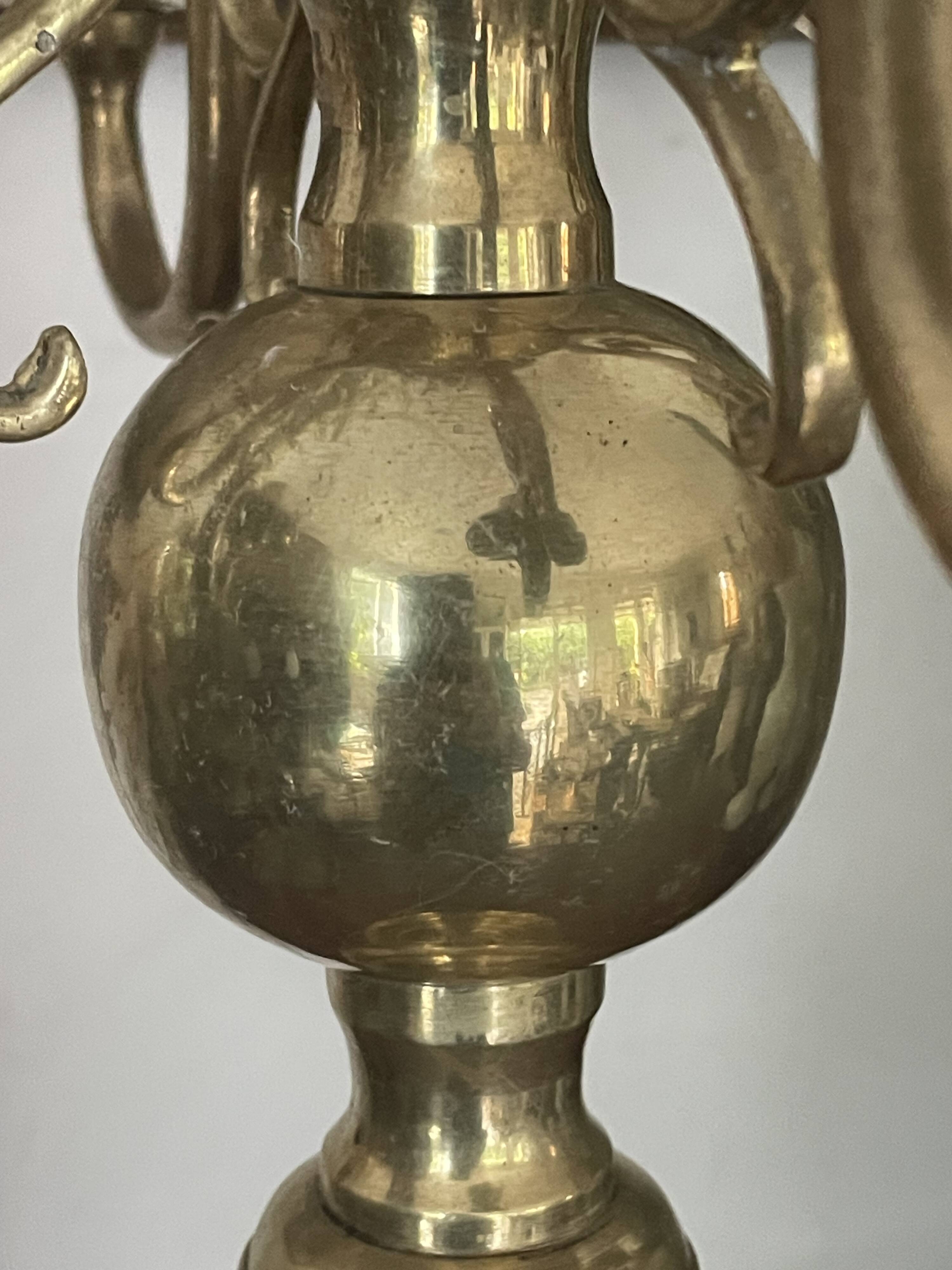 Brass candlestick 46cm
