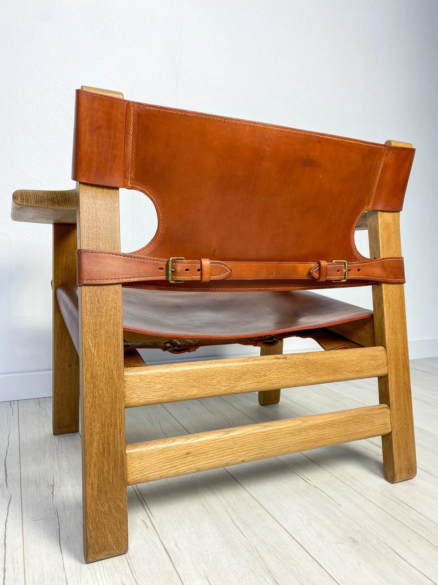 1950s Vintage Oak Spanish Chair by Børge Mogensen for Fredericia