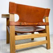 1950s Vintage Oak Spanish Chair by Børge Mogensen for Fredericia