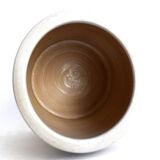 Old large glazed stoneware pot - Mustard L'Impériale.