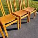 Serie de 6 chaises, chêne et cuir