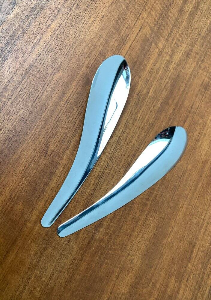 Postmodern Cutlery Conran Salad Spoons, 1990s, Set of 2