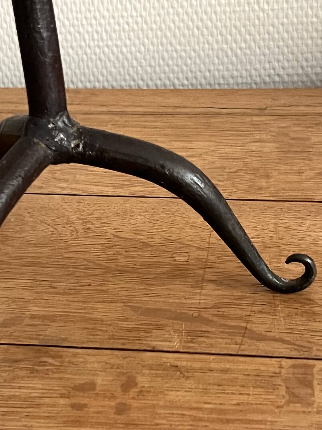 Brutaliser 5-branched mid century wrought iron candlestick – unique piece