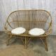 Vintage rattan bench