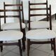 Suite 4 chaises Teck par Wilkhan pour Georg Leowald  Allemagne 1960