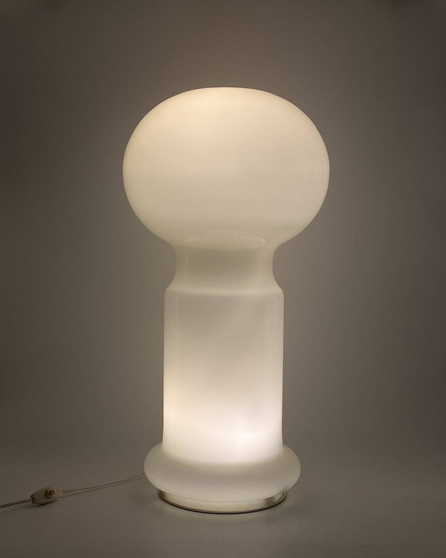 Space Age rare monumental Murano glass table lamp, Vistosi, 1960s