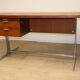 Vintage desk by George Nelson in wood and aluminum, 1960s