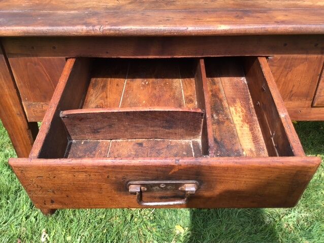 Solid wooden farm table mid-20th century
