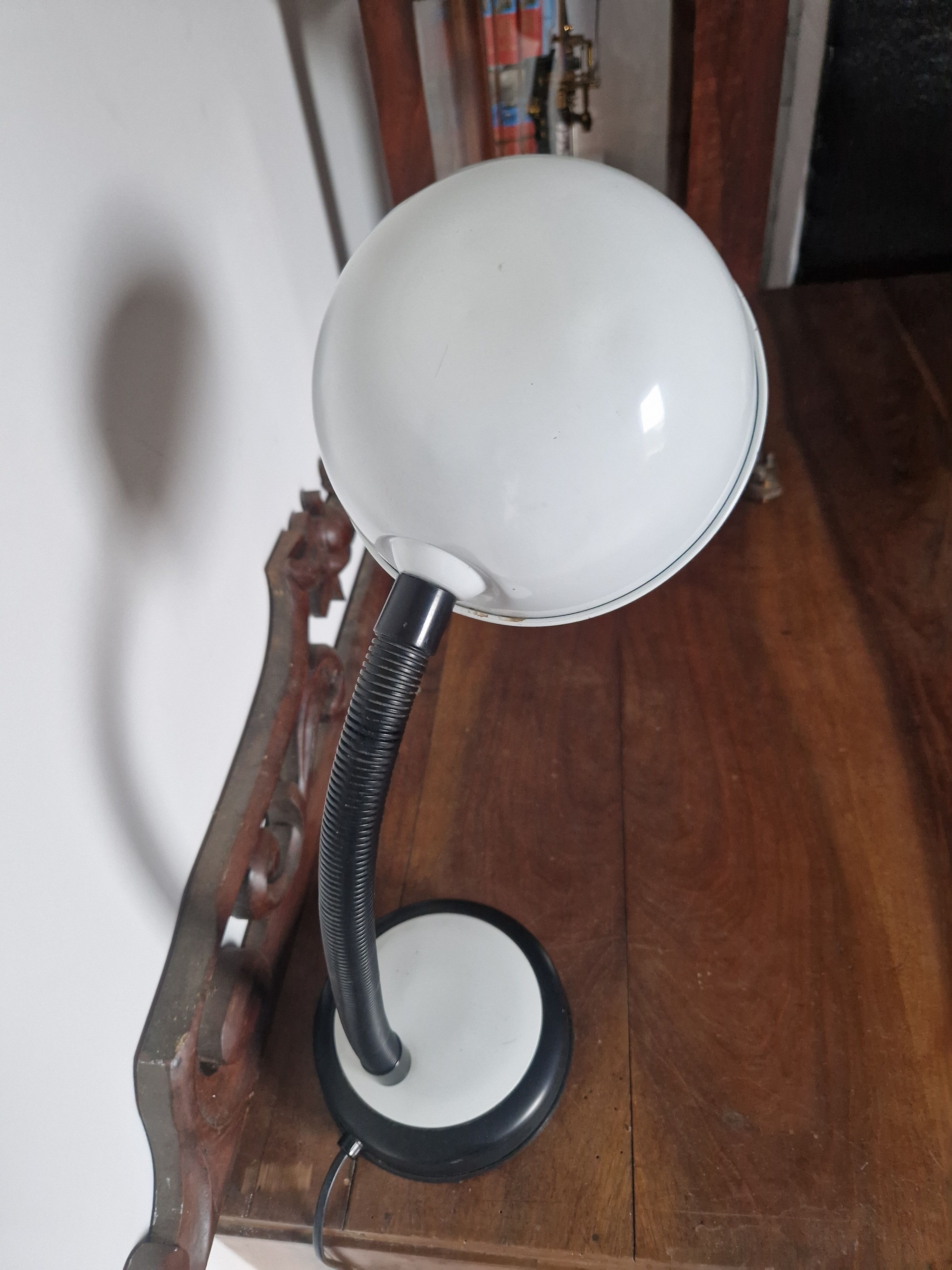 Black and white vintage desk lamp