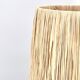 Wooden ball lamp, raffia lampshade, 1970s