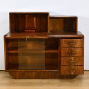 Meuble Vitré Rurka en Ronce de Noyer, Art Déco – 1940
