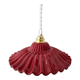 New vintage electrified ceramic pendant lamp