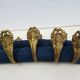 Embrasses en bronze doré Napoléon lll