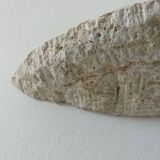 Pair of vintage stone sconces, natural beige, Italy 1979