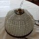 Ceiling lamps gilded brass basket and glass bead tassels