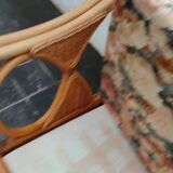 Set of 2 rattan armchairs with a bench.