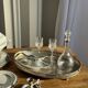 Oval Moroccan plateau engraved on a base 50x35.