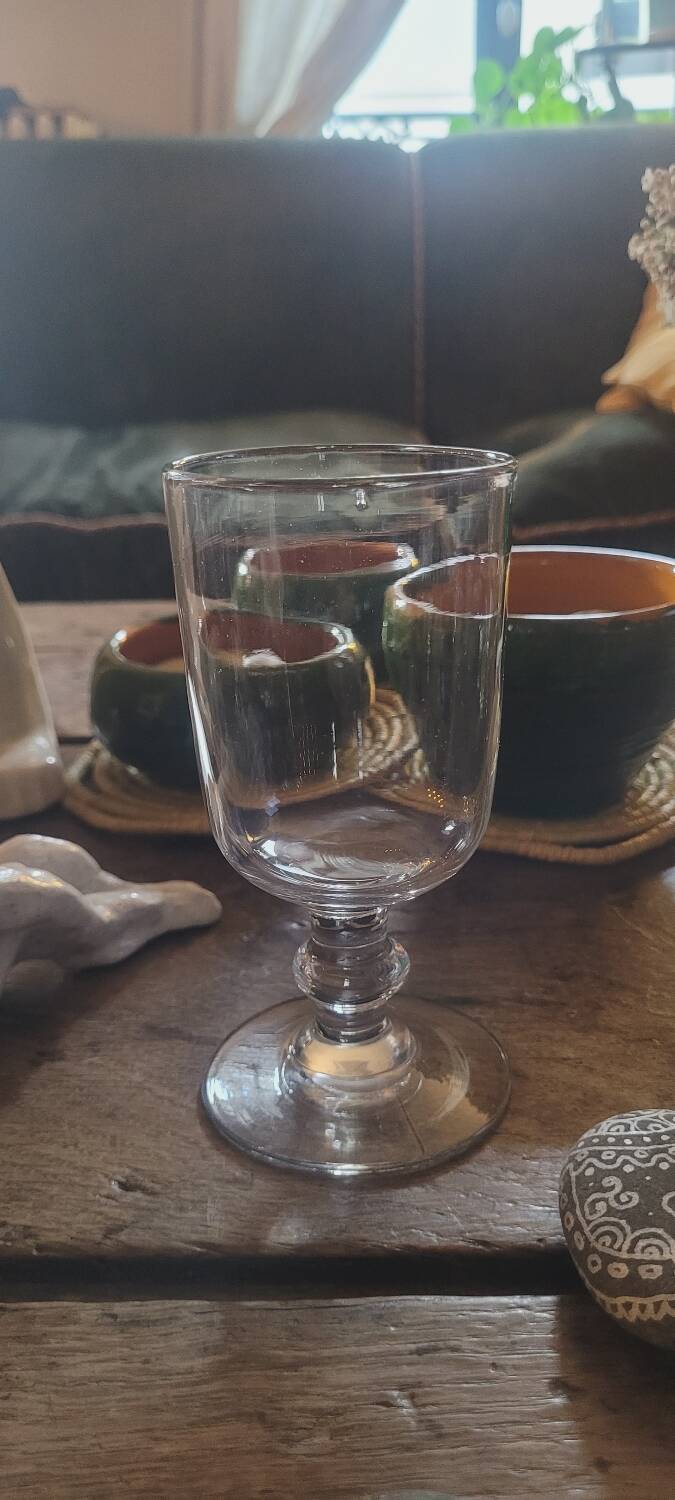 Set of 12 antique stemmed glasses