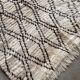 Azilal white Berber rug - 220 x 96 cm.