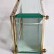 Jewelry box in bevelled glass and gold metal