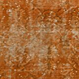 Tapis Vintage Orange Ocre Patiné, Style Bohème Chic